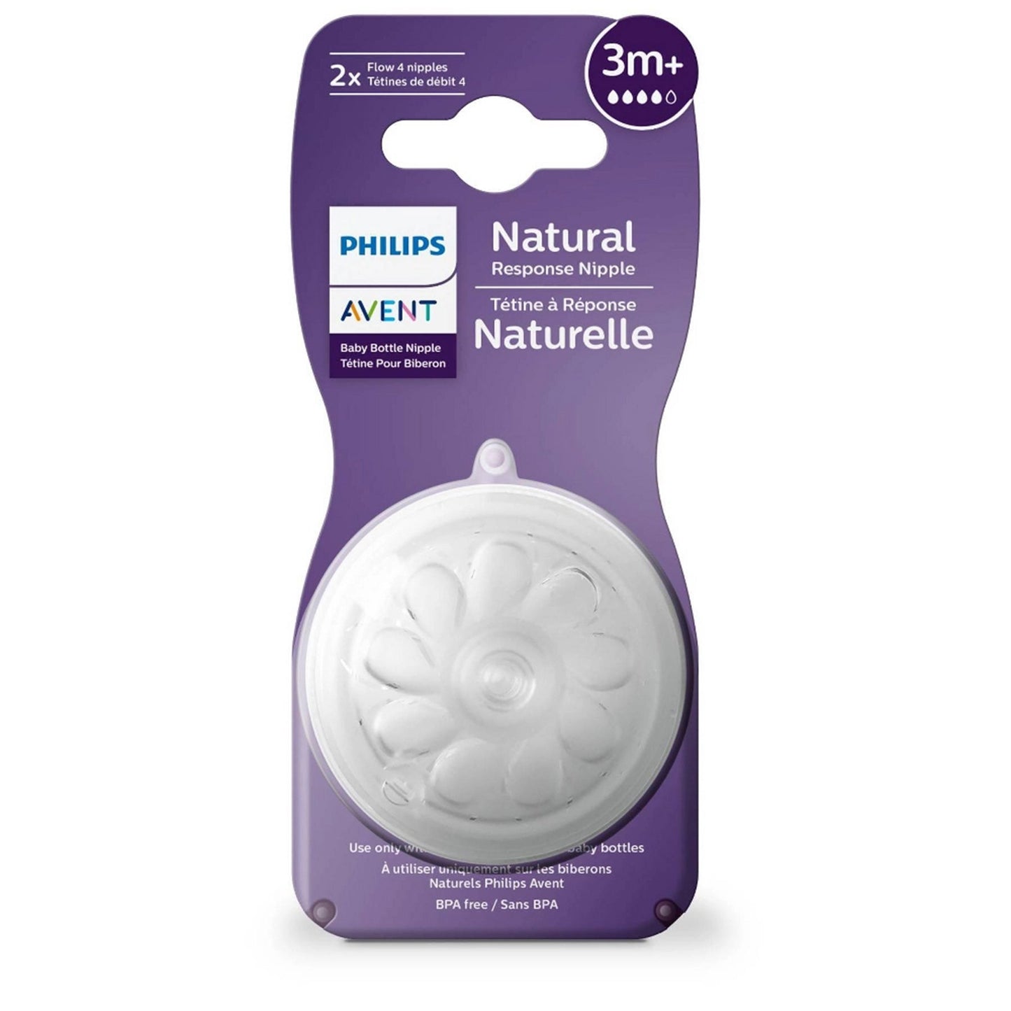 Avent Natural Response Nipple Flow 3M+