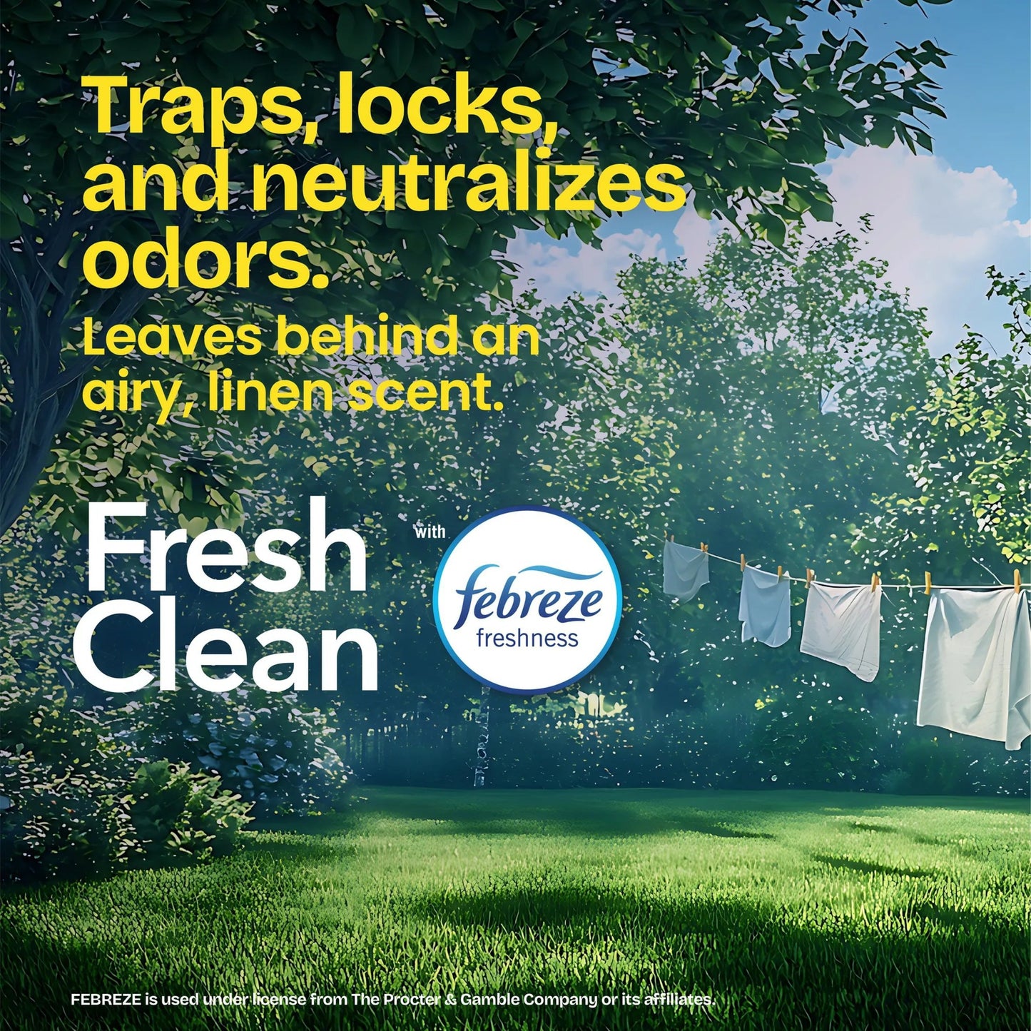 Glad ForceFlex Tall Kitchen Drawstring Trash Bags, 13 Gal - Gain Fresh Clean with Febreze
