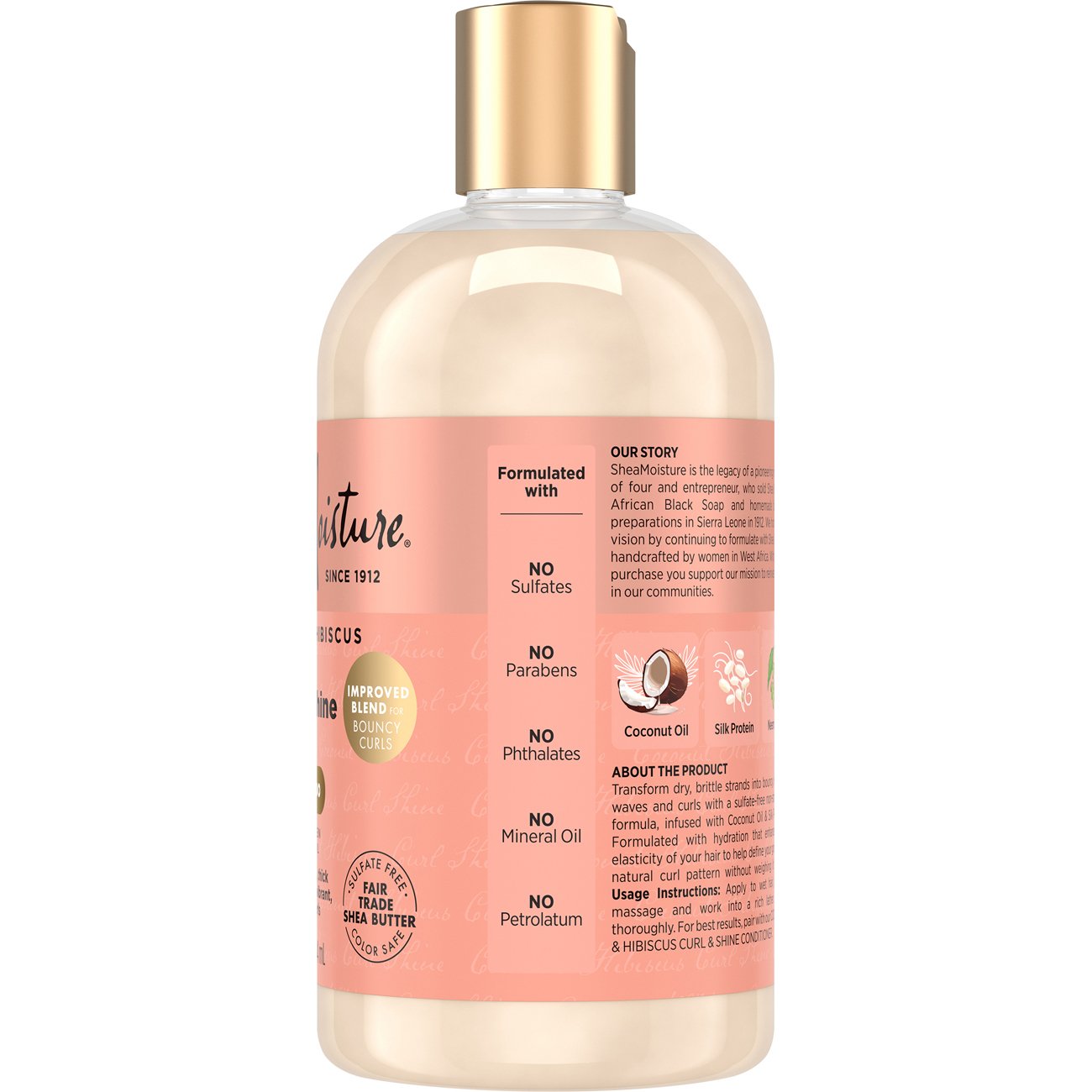 SheaMoisture Curl and Shine Shampoo - Coconut and Hibiscus
