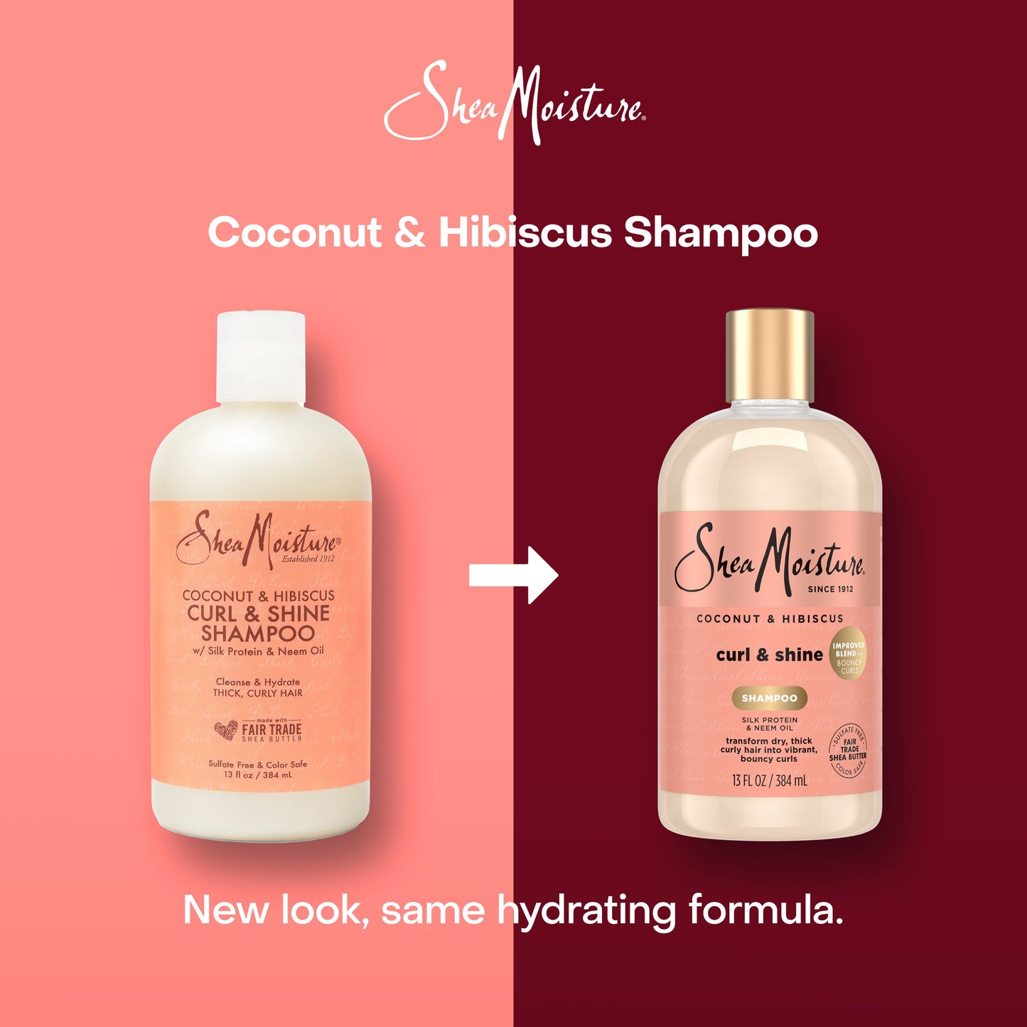 SheaMoisture Curl and Shine Shampoo - Coconut and Hibiscus