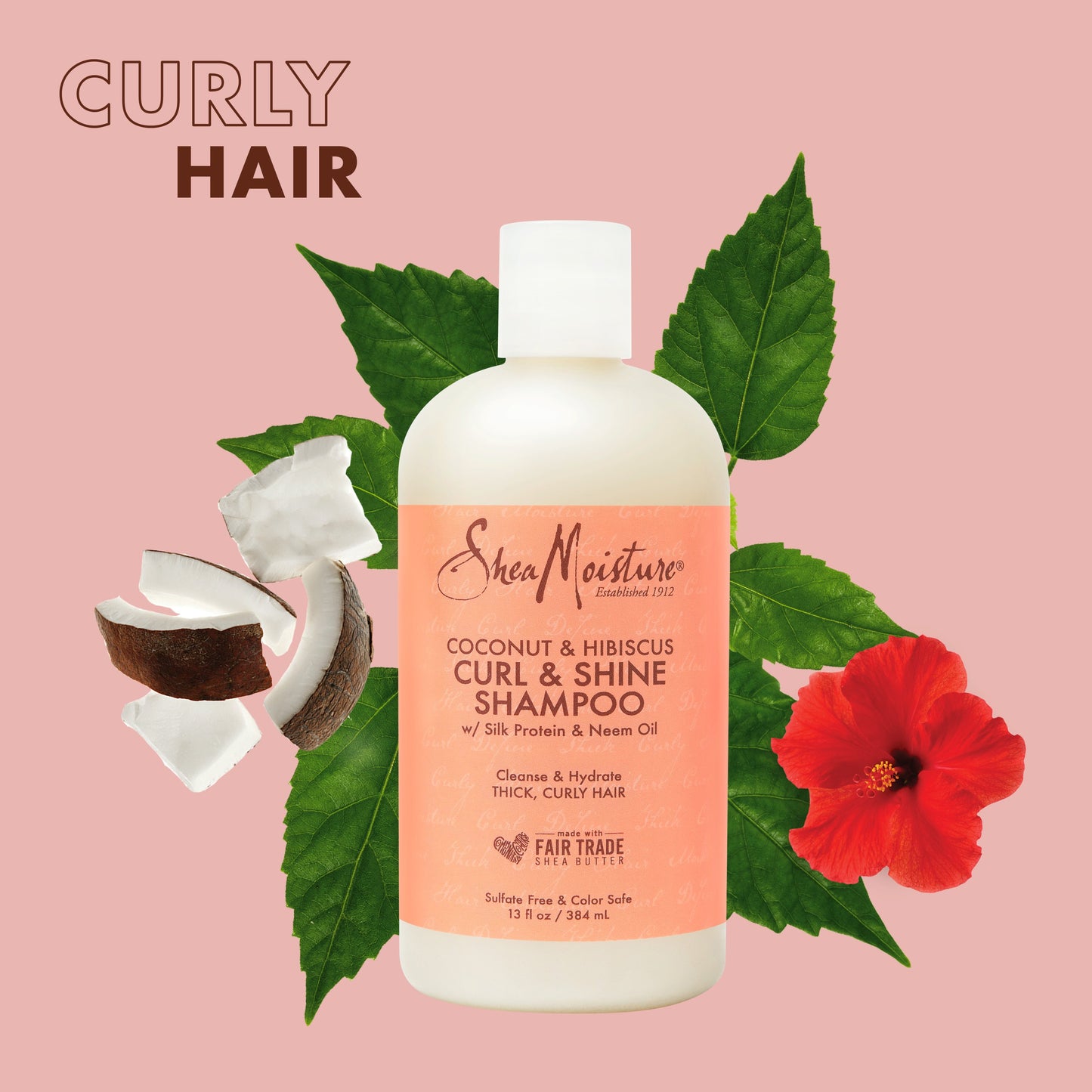 SheaMoisture Curl and Shine Shampoo - Coconut and Hibiscus