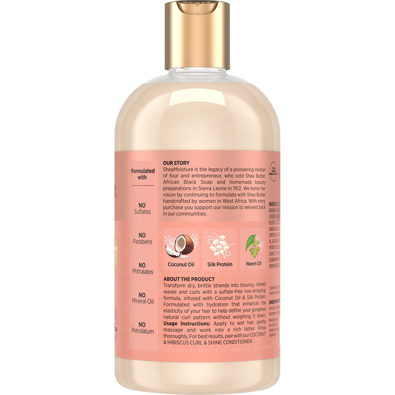 SheaMoisture Curl and Shine Shampoo - Coconut and Hibiscus