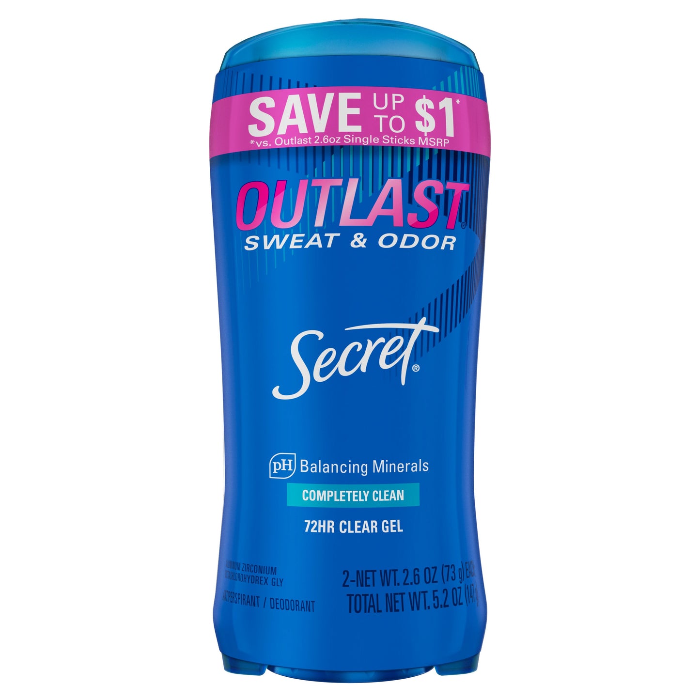 Secret Outlast 72 Hr Gel Antiperspirant Deodorant - Clean