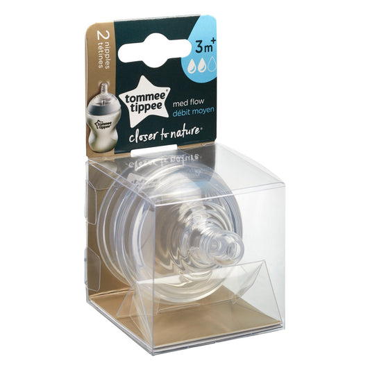 Tommee Tippee Closer to Nature Medium Flow Nipples (3+ Months)
