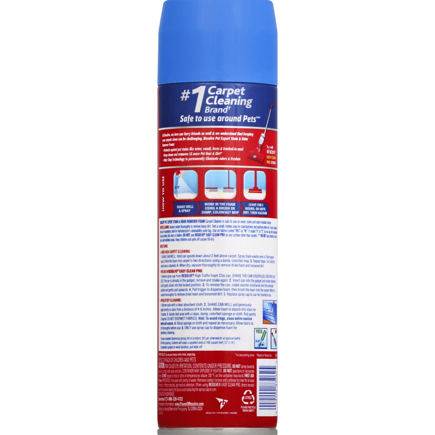 Resolve Pet Expert, High Traffic Carpet Cleaner, Pet Stain and Odor Remover Carpet Cleaner Foam