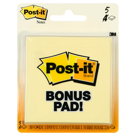 Post-it Sticky Note - Canary Yellow, 150 Ct