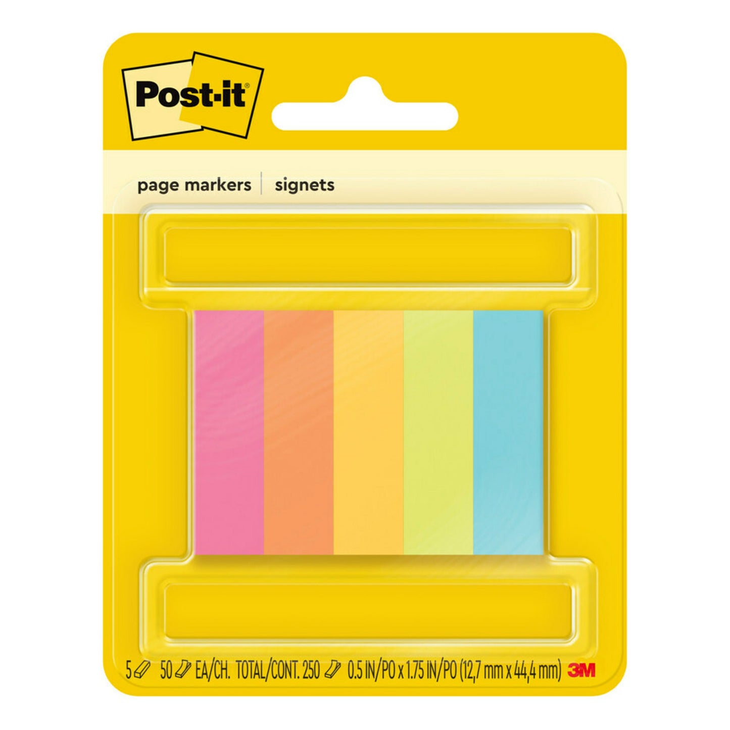 Post-it Page Markers - Fluorescent, 250 Ct