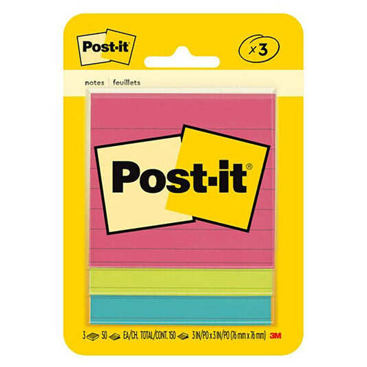 Post-it Lined Sticky Notes -Poptimistic Collection, 150 Ct