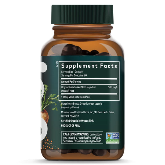 Gaia Herbs Single Herbs Maca Root Vegetarian Capsules