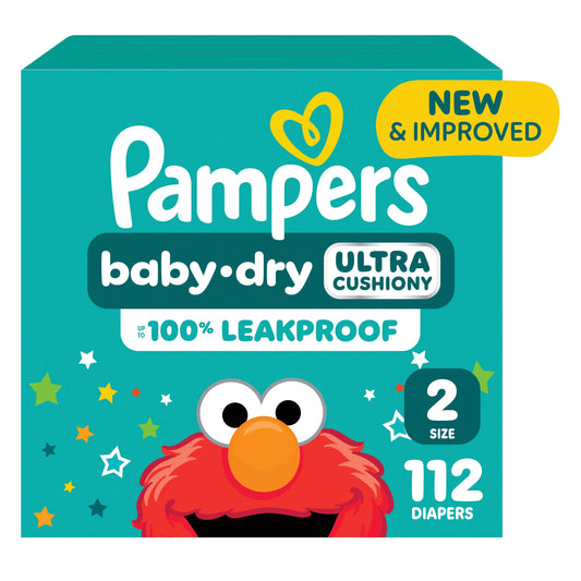 Pampers Baby Dry Ultra Cushiony Diapers - Size 2 (10-22 lbs)