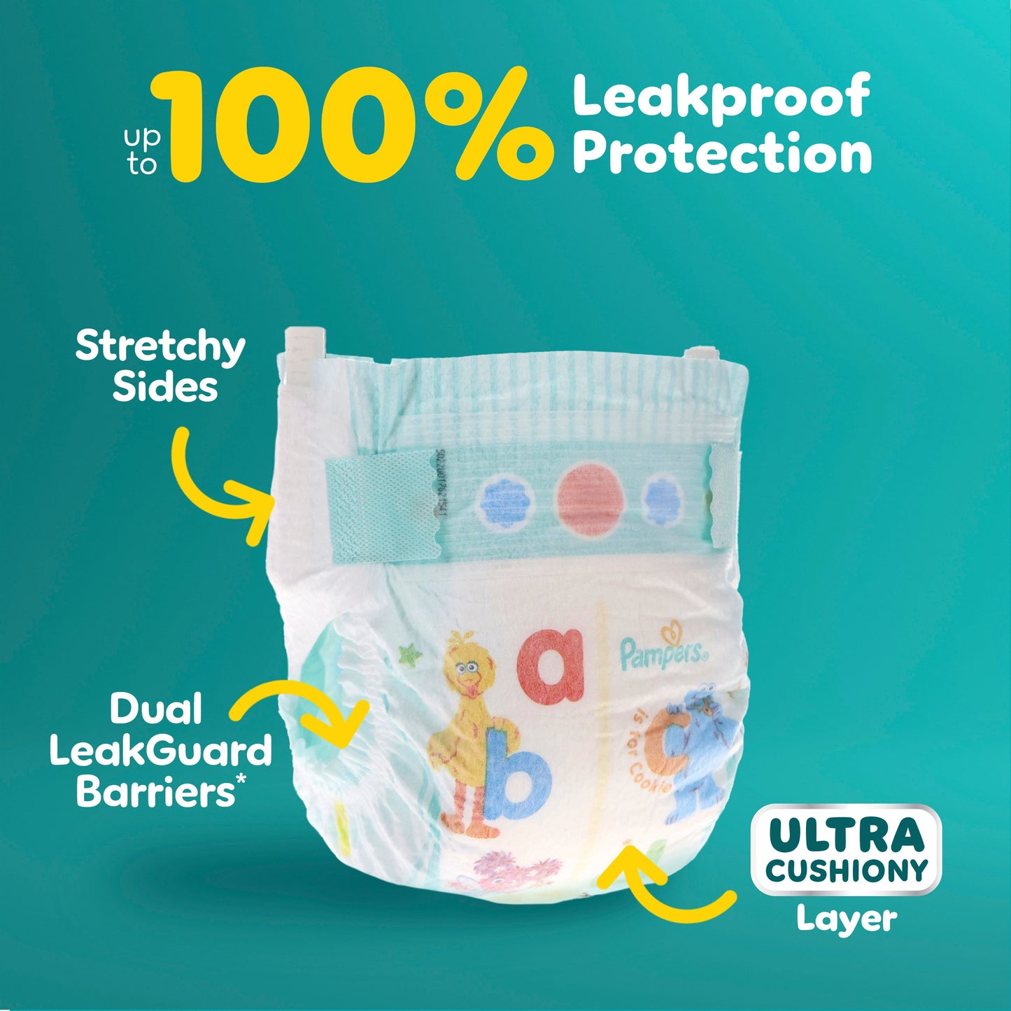 Pampers Baby Dry Ultra Cushiony Diapers - Size 2 (10-22 lbs)