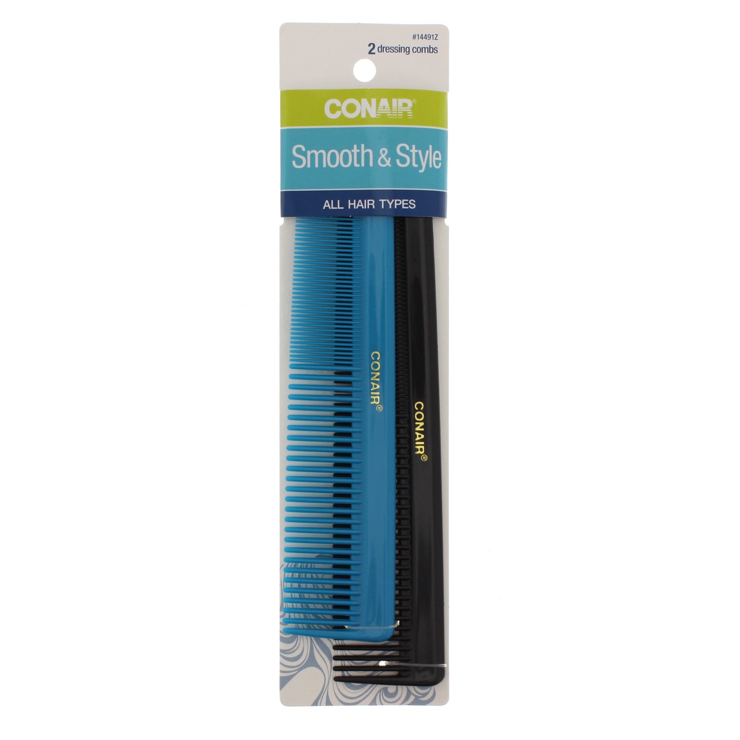 conair Style and Smooth Combs, Assorted Colors