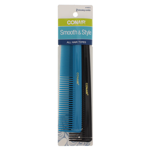conair Style and Smooth Combs, Assorted Colors