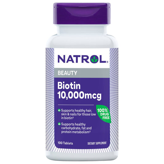 NATROL Biotin 10000 mcg Tablets