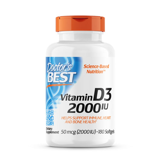 Doctor's Best Vitamin D-3 2000 IU Softgel Capsules