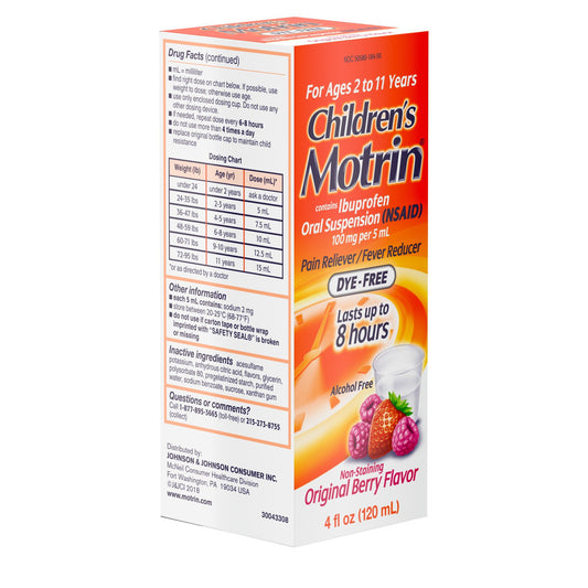 Children's Motrin Oral Suspension Dye-Free Berry