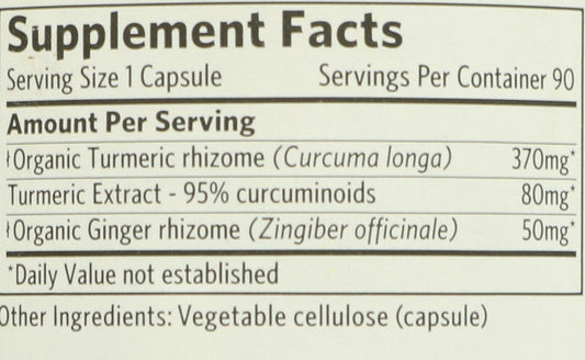 Organic India Turmeric Formula Vegetarian Capsules