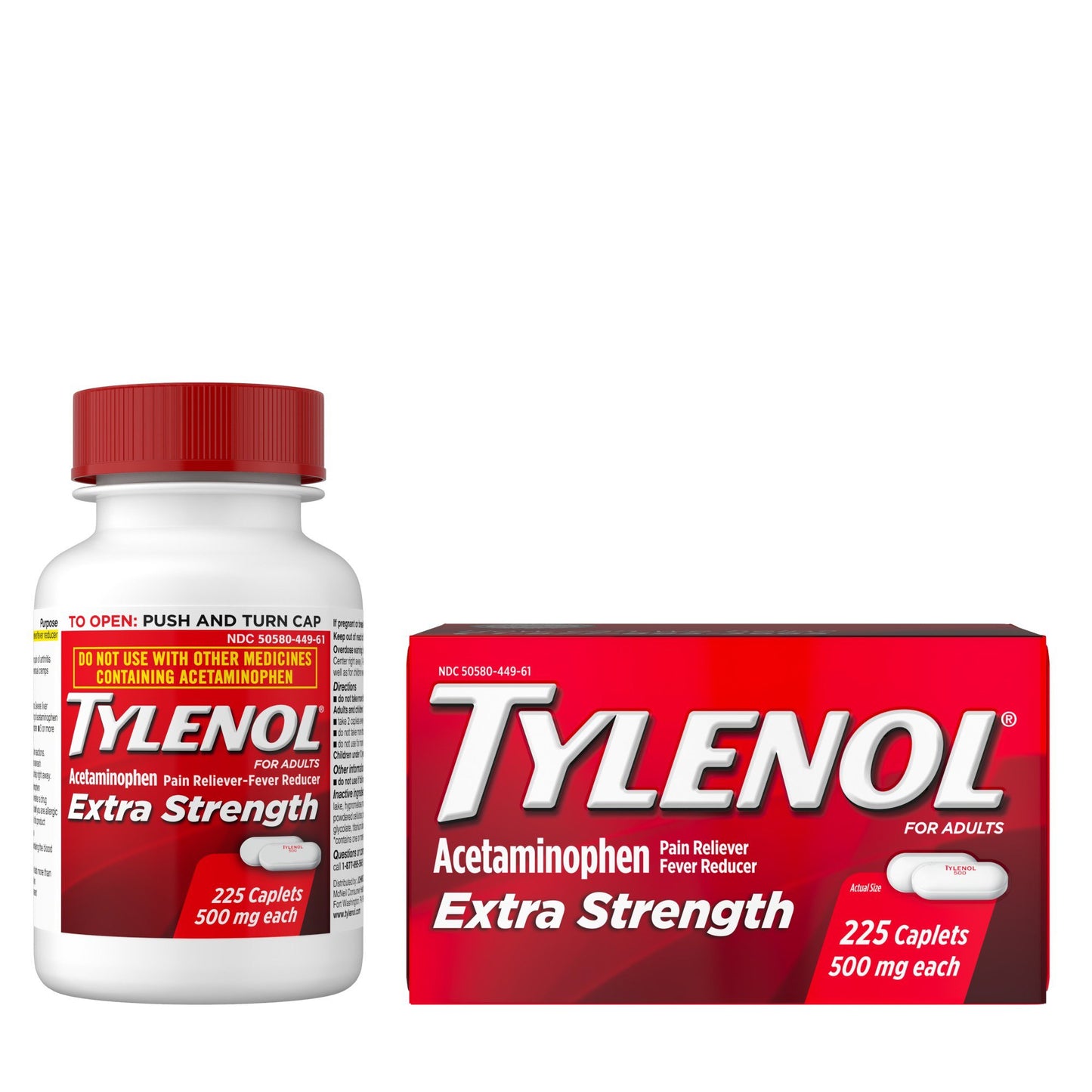 Tylenol Extra Strength Caplets - 500 Mg