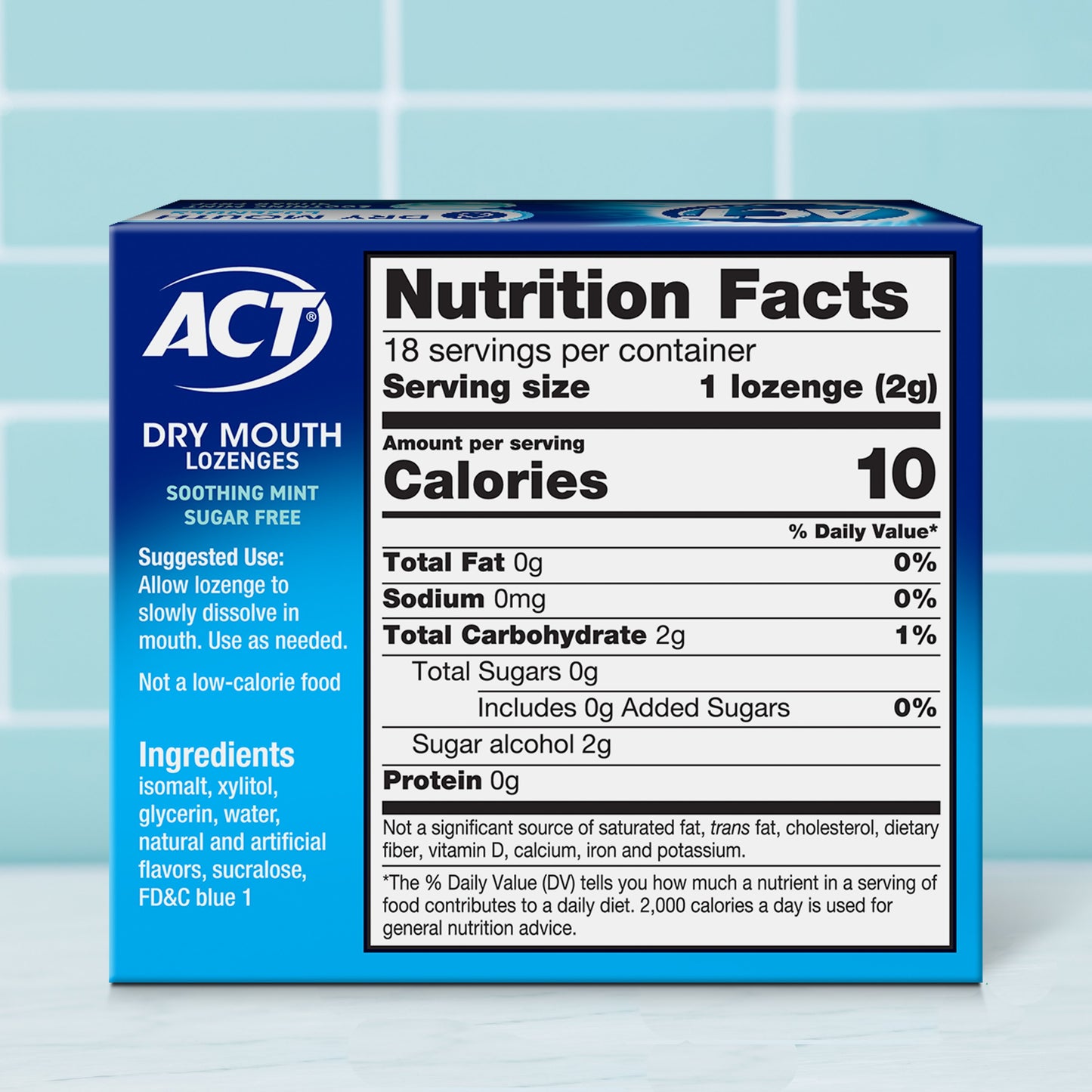 ACT Dry Mouth Moisturizing Lozenges - Soothing Mint