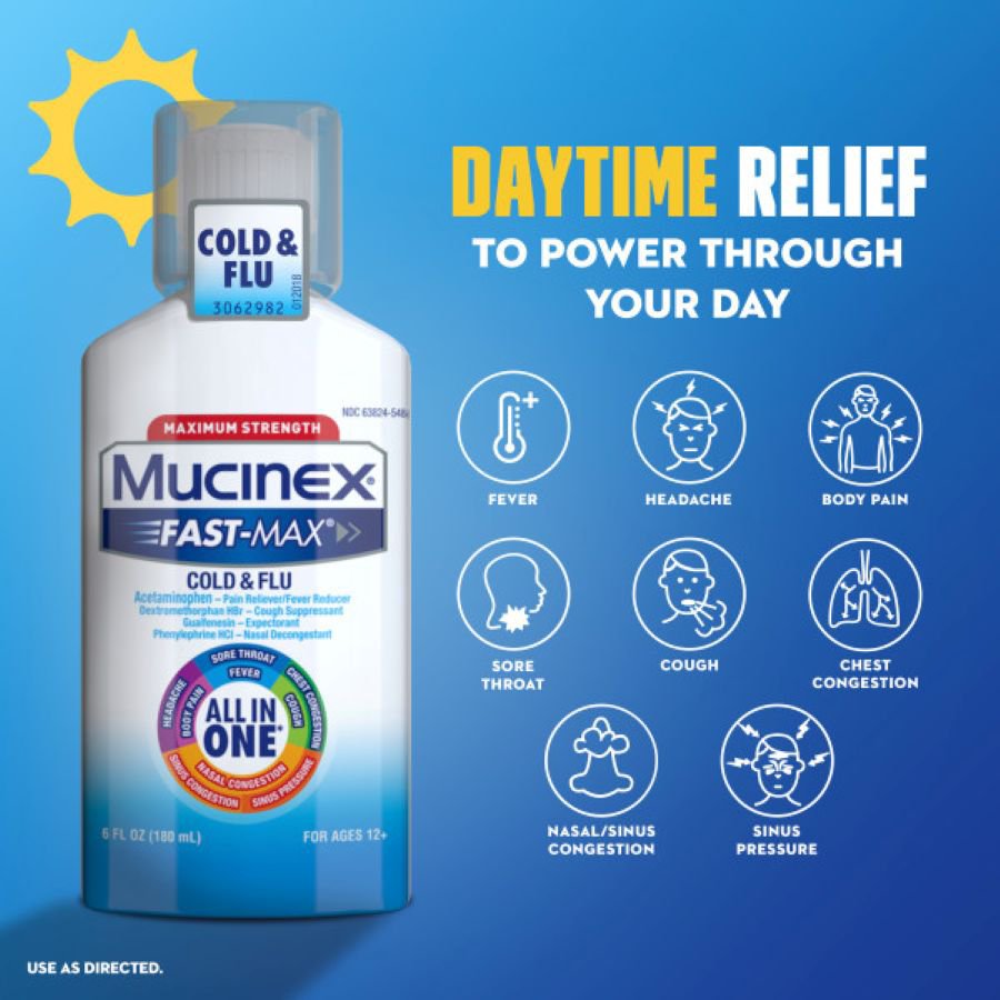 Mucinex Fast-Max Cold & Flu Maximum Strength Liquid