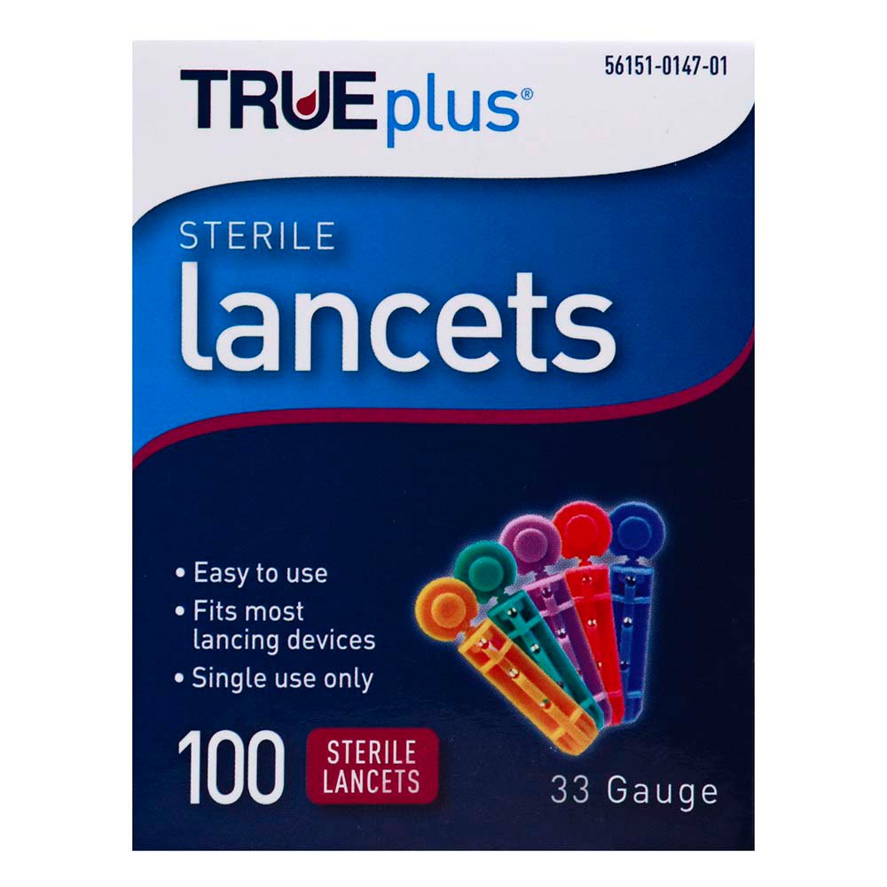 TRUEplus Sterile Lancets - 33 Gauge