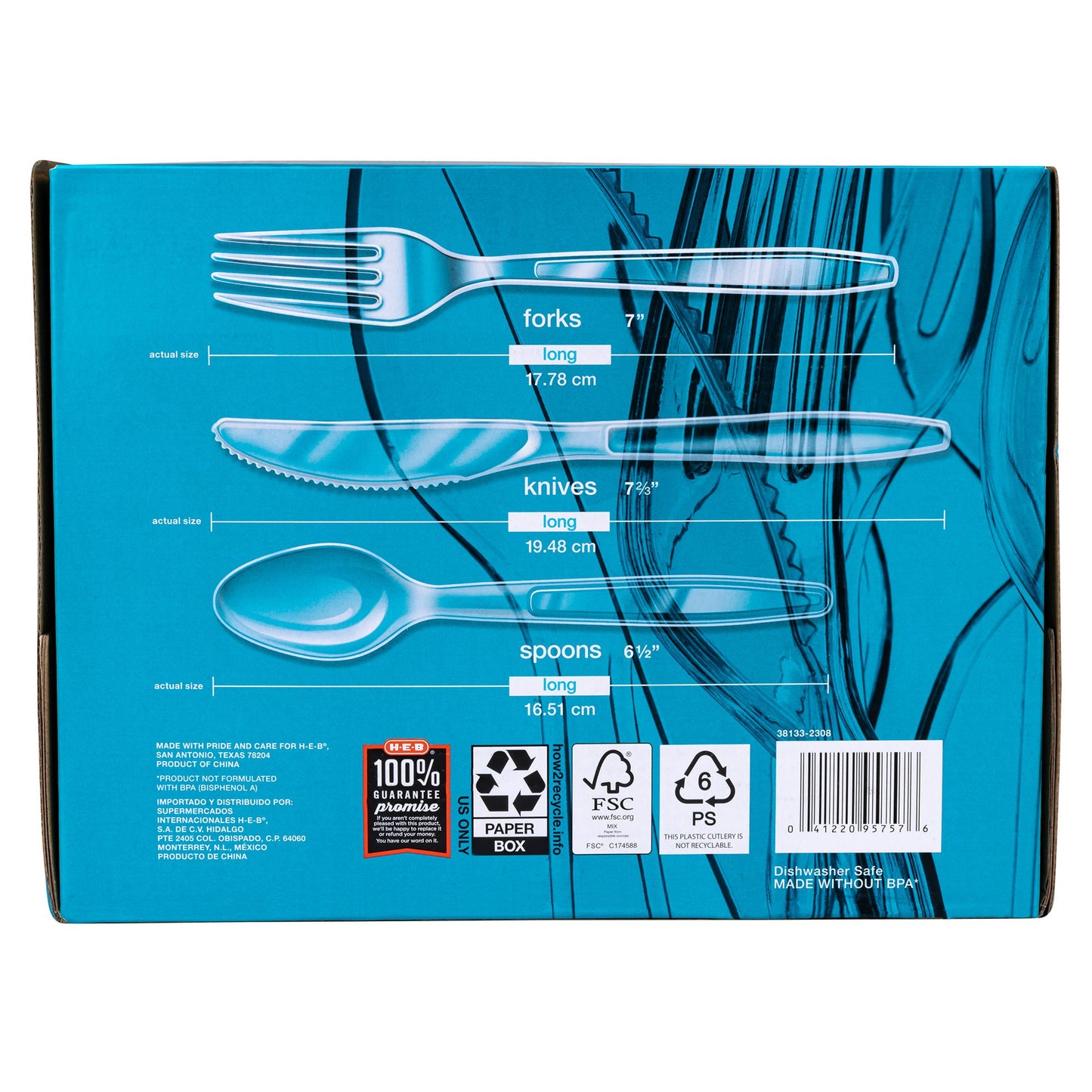 H-E-B Clear Plastic Knives, Forks & Spoons Combo - Texas-Size Pack
