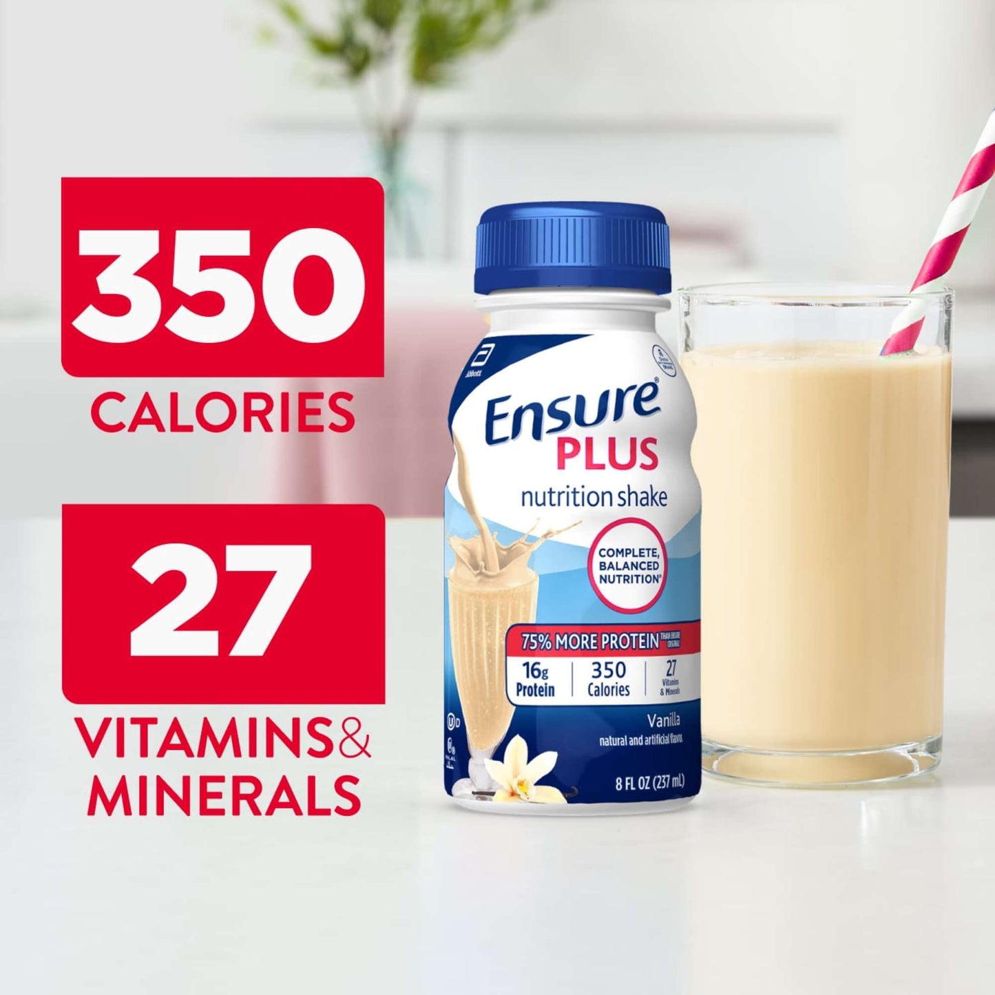 Ensure Plus Nutrition Shakes 16 pk Bottles - Vanilla
