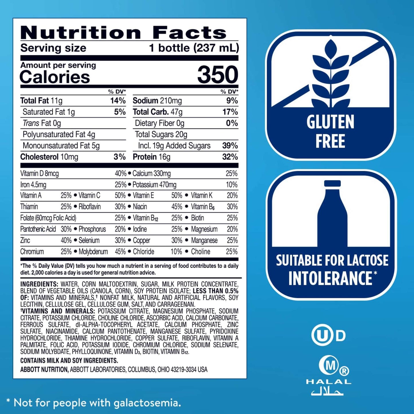 Ensure Plus Nutrition Shakes 16 pk Bottles - Vanilla