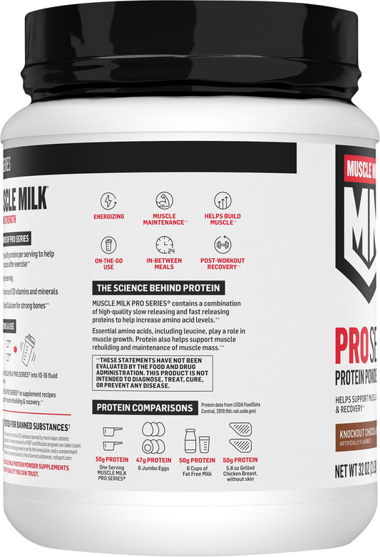 Muscle Milk Pro Series 50g Protein Powder - Knockout Chocolate