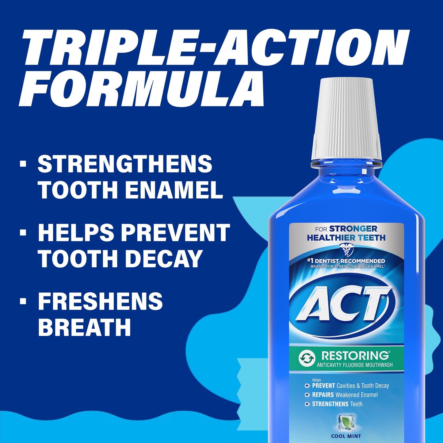 ACT Restoring Anticavity Fluoride Mouthwash - Cool Mint