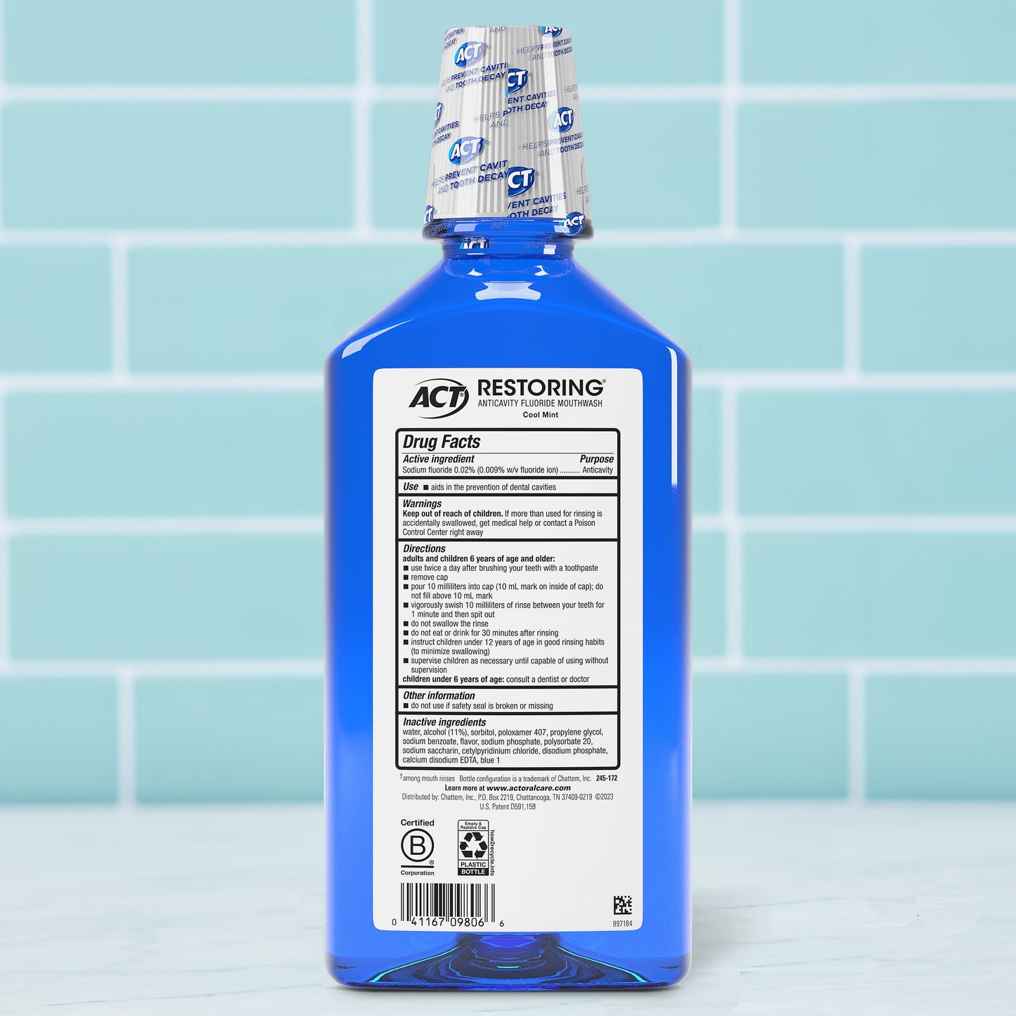 ACT Restoring Anticavity Fluoride Mouthwash - Cool Mint