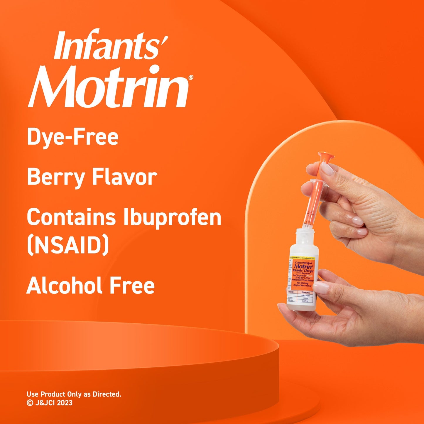 Infant's Motrin Concentrated Drops, Dye-Free, Berry