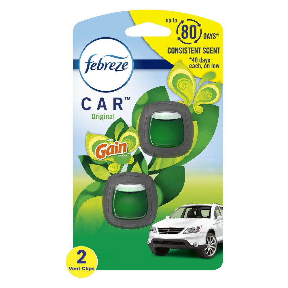 Febreze Car Gain Original Scent Odor-Eliminating Vent Clips
