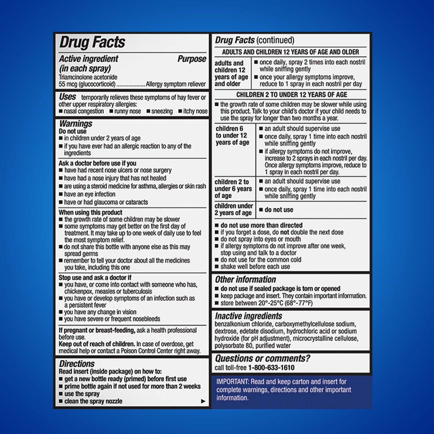 Nasacort Allergy 24 Hour Relief Nasal Spray