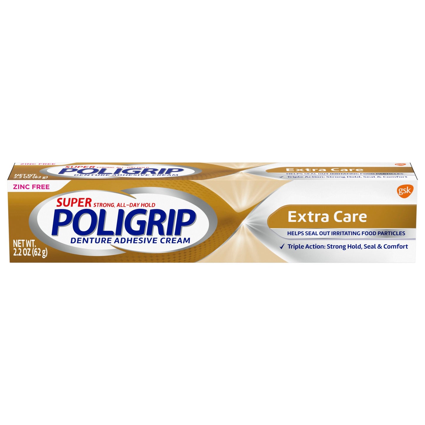 Super Poligrip Extra Care Zinc Free Denture Adhesive Cream