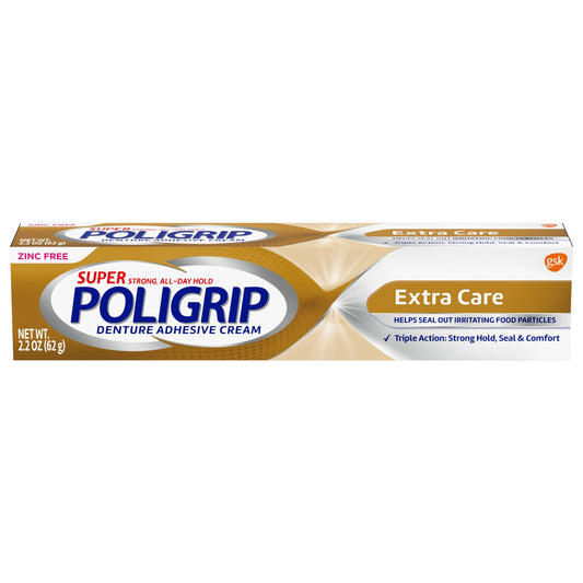 Super Poligrip Extra Care Zinc Free Denture Adhesive Cream