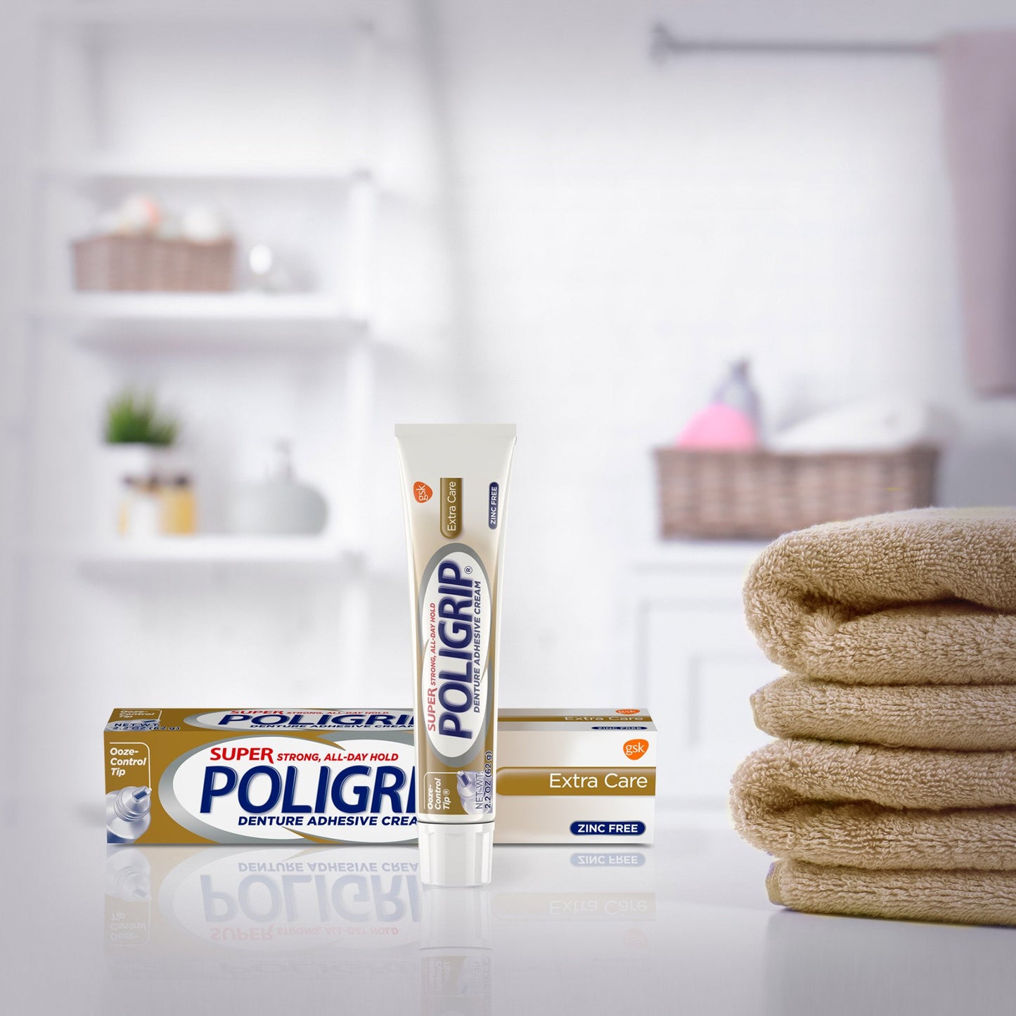 Super Poligrip Extra Care Zinc Free Denture Adhesive Cream