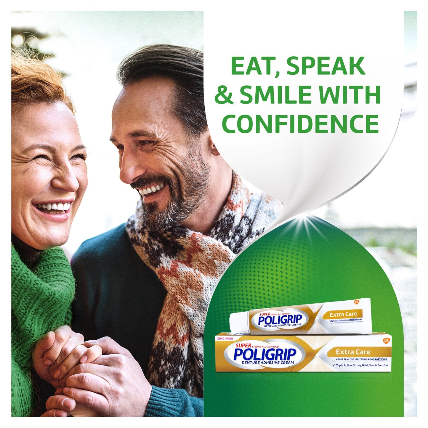 Super Poligrip Extra Care Zinc Free Denture Adhesive Cream