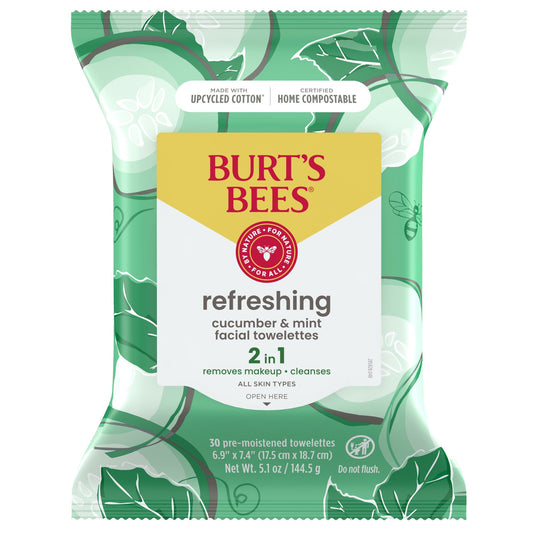 Burt's Bees Refreshing Facial Towelettes - Cucumber & Mint