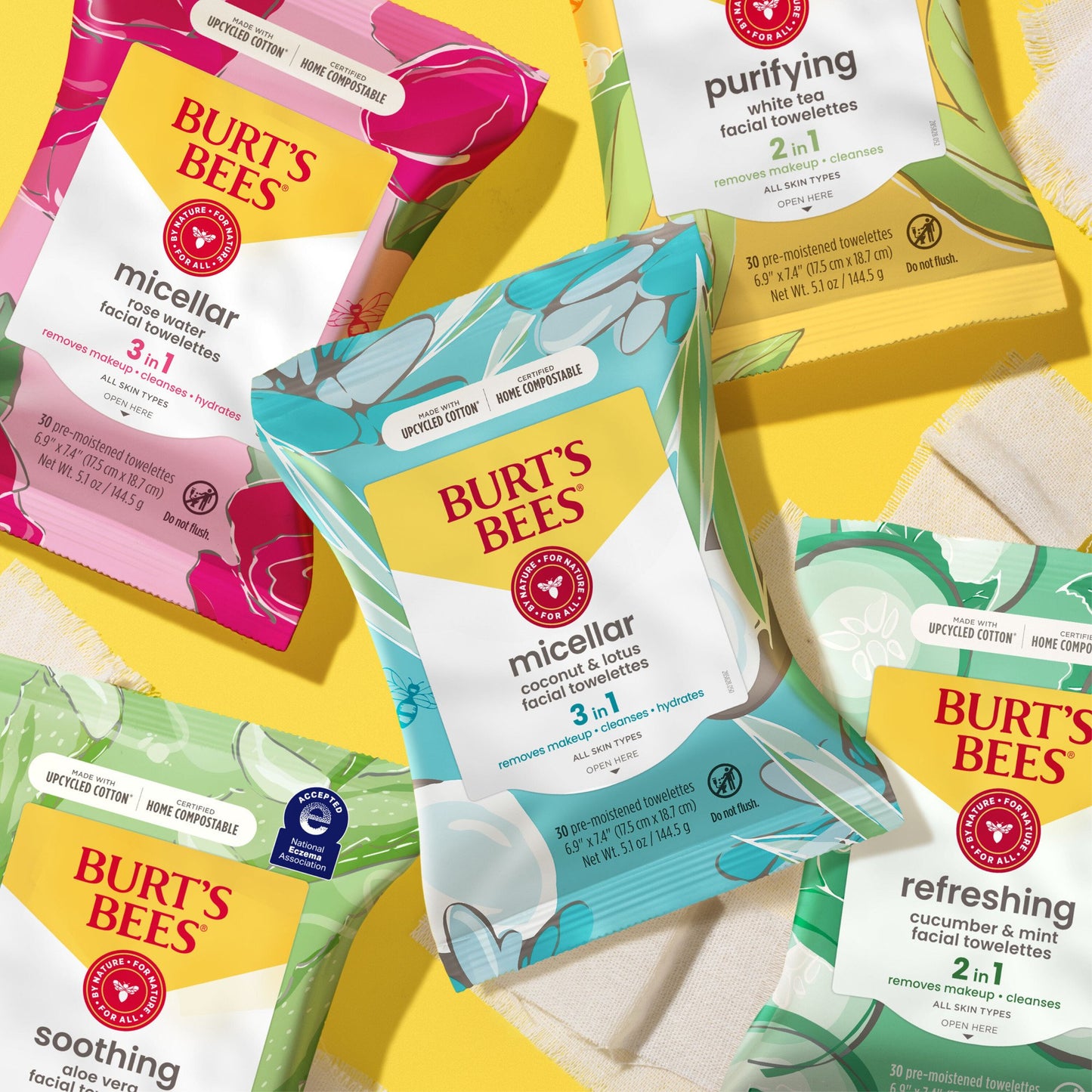Burt's Bees Refreshing Facial Towelettes - Cucumber & Mint