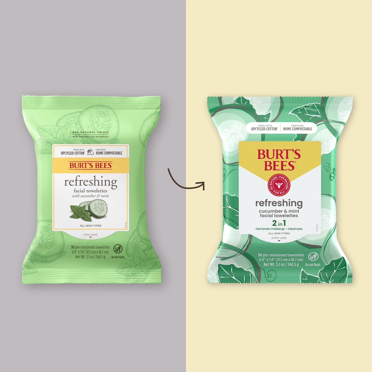 Burt's Bees Refreshing Facial Towelettes - Cucumber & Mint