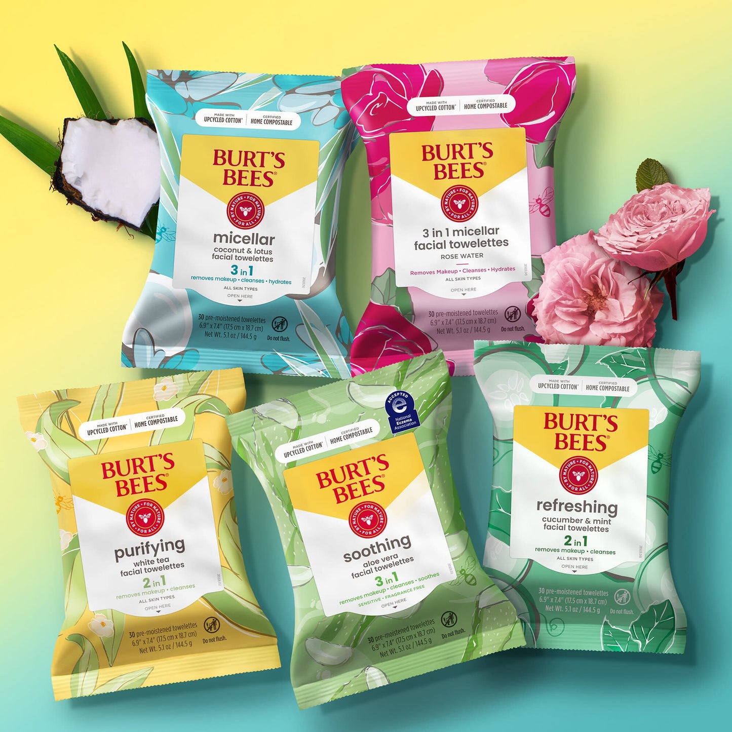 Burt's Bees Refreshing Facial Towelettes - Cucumber & Mint