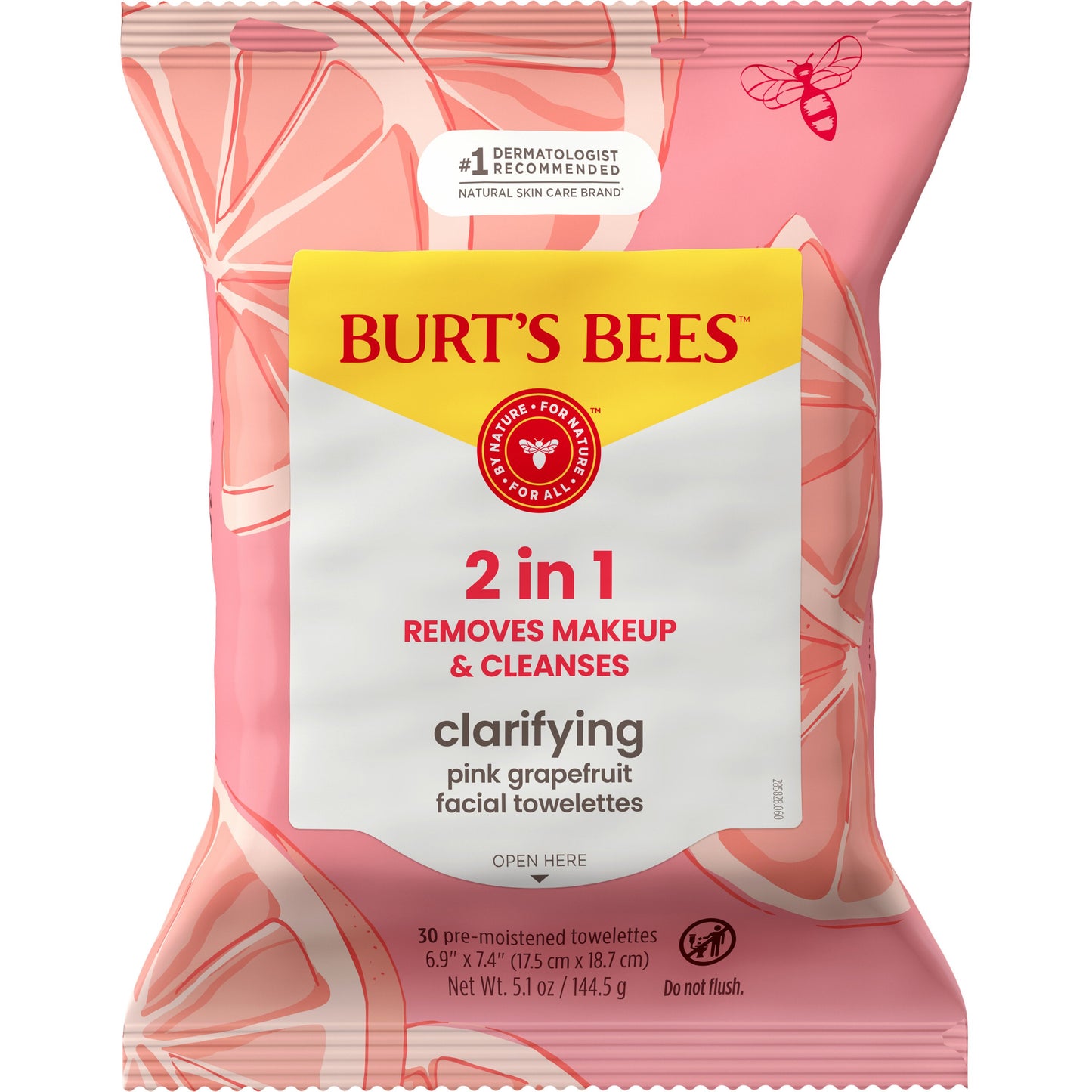 Burt's Bees Clarifying Facial Towelettes - Pink Grapefruit