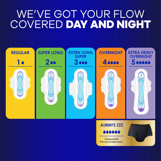 Always Ultra Thin Overnight Pads with Wings - Size 4