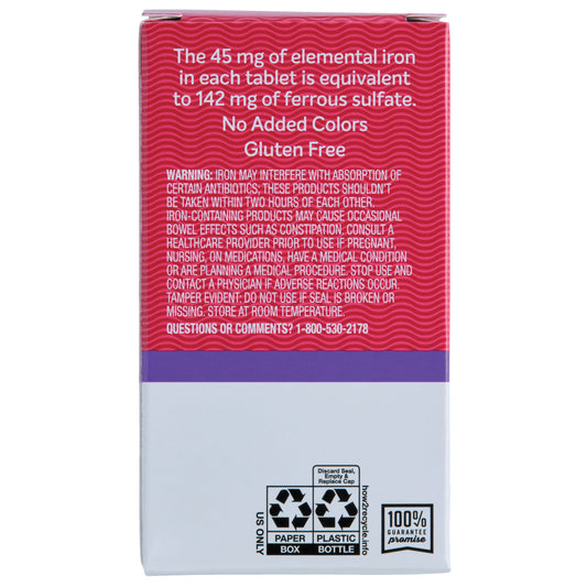 H-E-B Minerals High Potency Iron 45 mg Slow Release Tablets