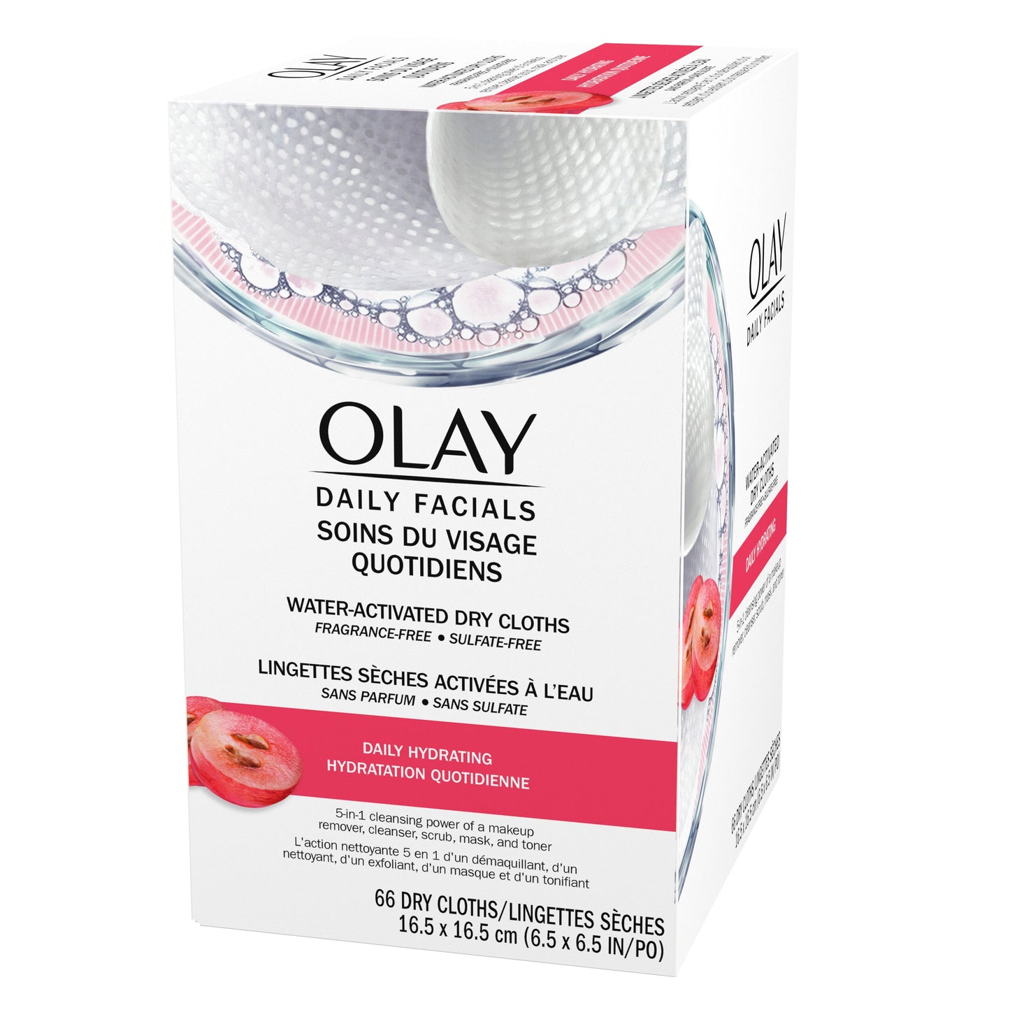 Olay Daily Facial Hydrating Cleansing Cloths with Grapeseed Extract