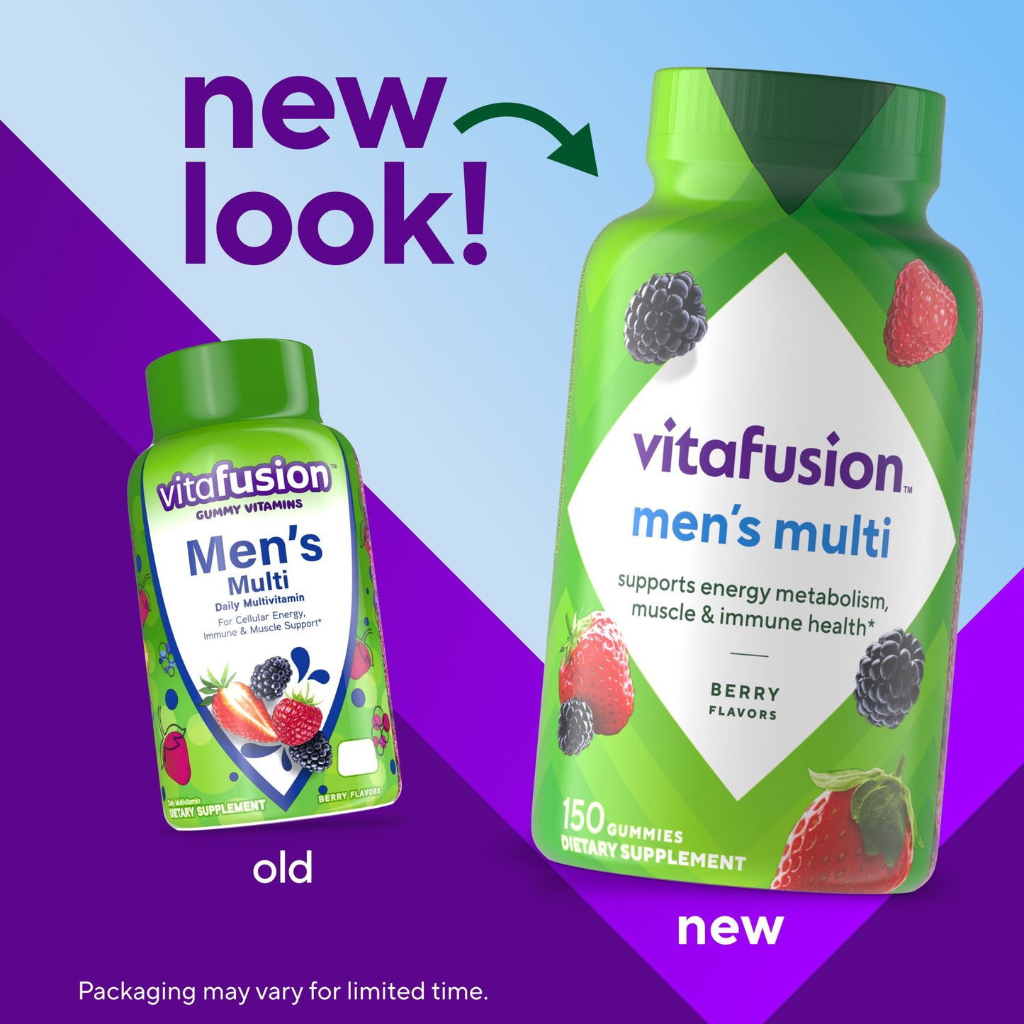 Vitafusion Men's Complete MultiViitamin Gummy Vitamins - Ass't Fruit Flavors