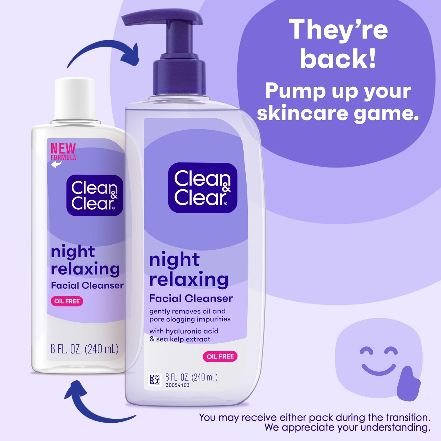 Clean & Clear Night Relaxing Oil-Free Deep Cleaning Face Wash