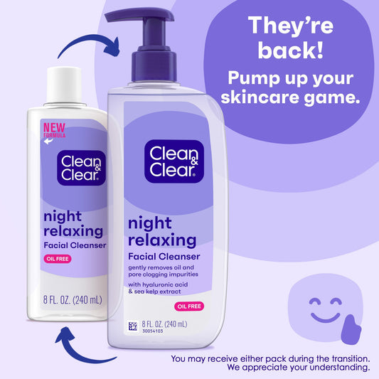 Clean & Clear Night Relaxing Oil-Free Deep Cleaning Face Wash