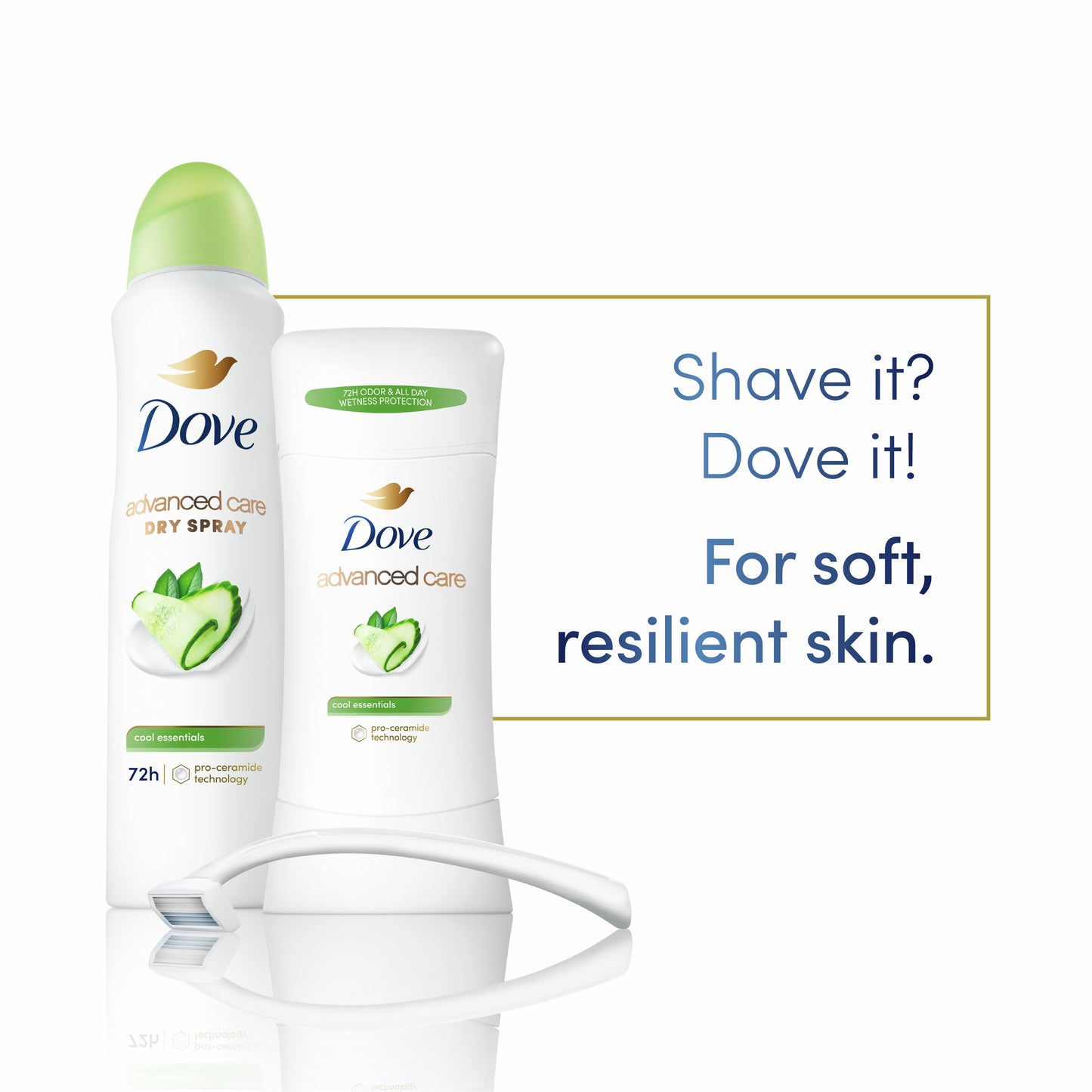 Dove Advanced Care Antiperspirant Deodorant Stick Cool Essentials